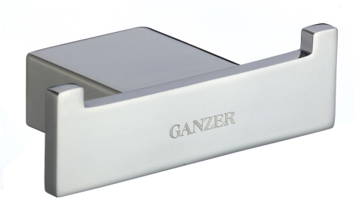 Двойной настенный крючок из латуни Ganzer GZ88152 хром