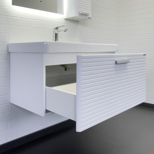 Подвесная тумба-умывальник Comforty Танжер-90П белая матовая с раковиной Comforty 4490