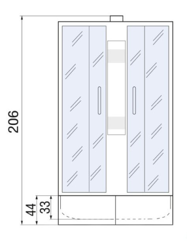 Душевая кабина River NARA Б/К 90/44 MT