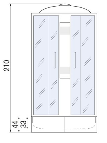Душевая кабина River NARA 120/80/44 L MT
