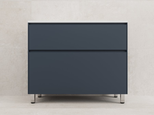 Тумба напольная Style Line ЛИМА 100 эмаль, 2 ящ., PLUS, графит