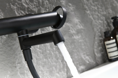 Смеситель однорычажный для ванны с душем из латуни Ganzer GZ19132-C черный