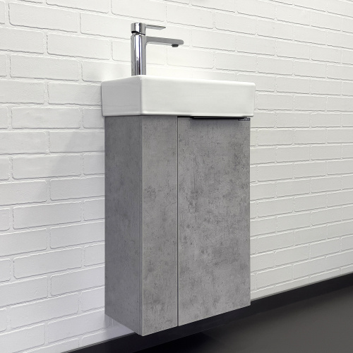 Тумба-умывальник Comforty Асти-40 бетон светлый с раковиной Comforty 9140