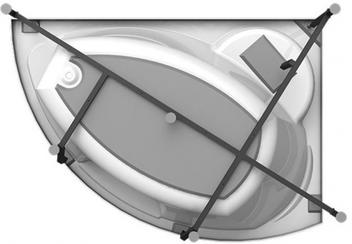 Акриловая ванна Radomir Vannesa Алари 168x120 L 2-01-0-1-1-218 Белая без гидромассажа