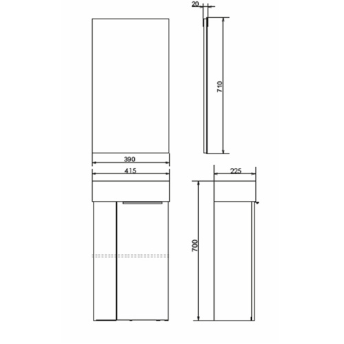 Тумба-умывальник Comforty Асти-40 дуб дымчатый с раковиной COMFORTY 9140