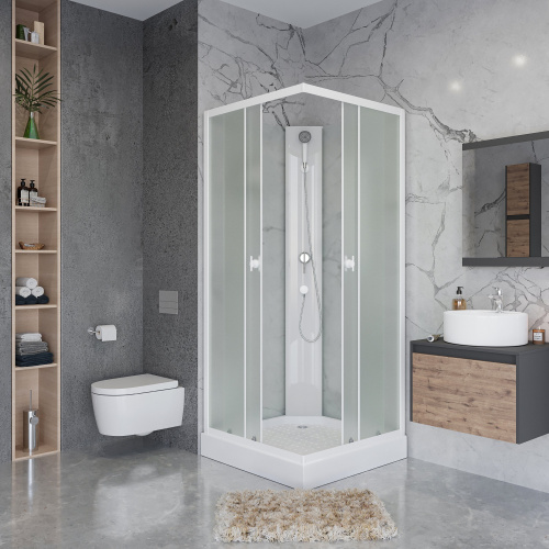 Душевая кабина Niagara Promo P90/13Q/MT/BK (900х900х2000) 3 места