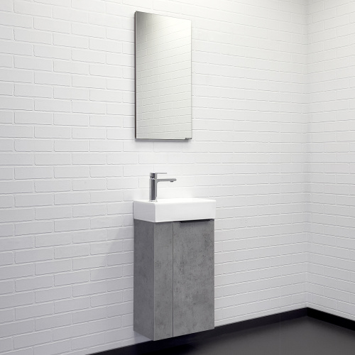 Тумба-умывальник Comforty Асти-40 бетон светлый с раковиной Comforty 9140