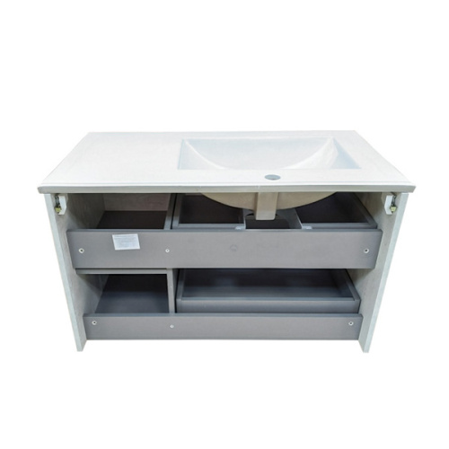 Тумба-умывальник Comforty Бремен-90 дуб белый с раковиной COMFORTY 9090EL