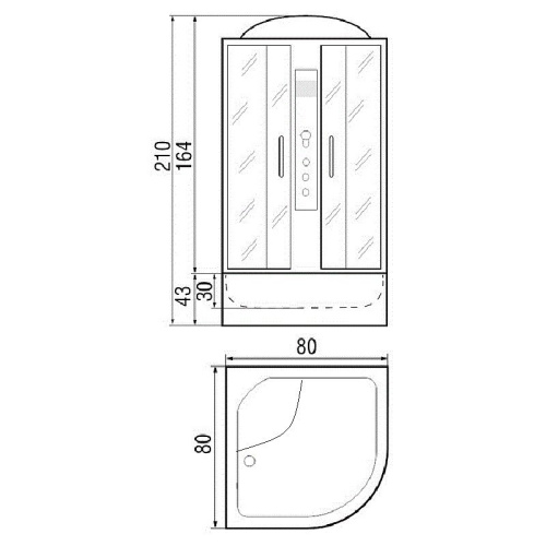 Душевая кабина River DUNAY 80/43 ТН