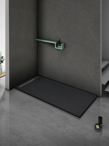 Душевой поддон из искусственного камня WeltWasser WW TRS 10090 STONE-BL 100x90 10000005450 Черный