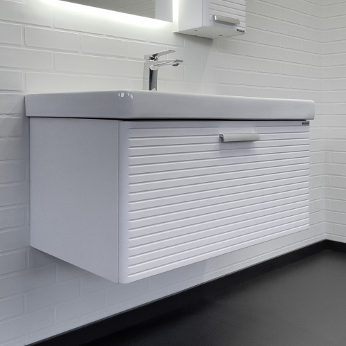 Подвесная тумба-умывальник Comforty Танжер-90П белая матовая с раковиной Comforty 4490