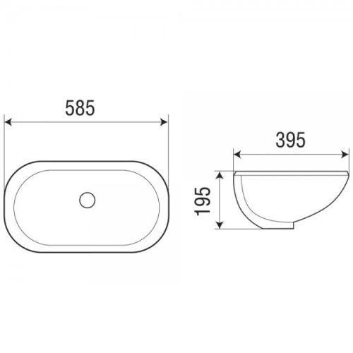 Раковина WeltWasser Deilbach 6030 59 10000003899 Белый глянец