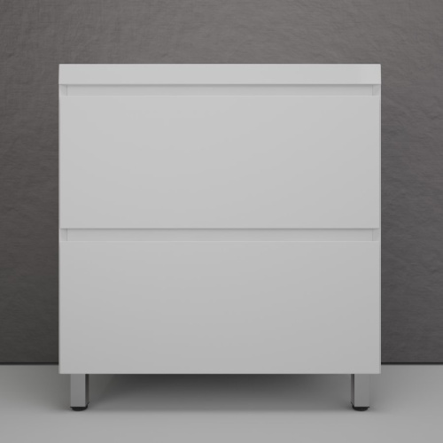 Тумба напольная Style Line Манхэттен 80 2 ящика PLUS белая матовая