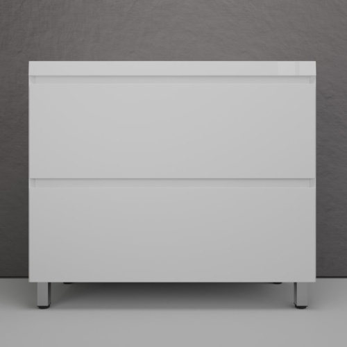 Тумба напольная Style Line Манхэттен 100 2 ящика PLUS белый матовый