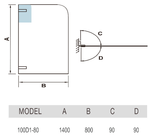 Шторка на ванну WeltWasser WW100 D1 80 10000001224 профиль Хром стекло прозрачное