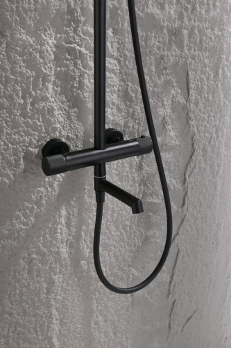 Душевая система Ganzer, с термостатом, черный