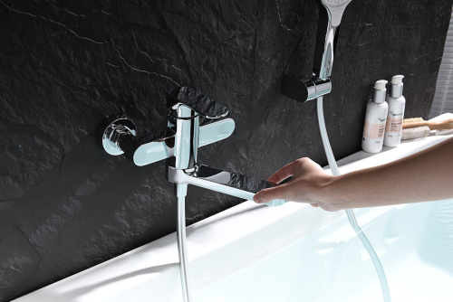 Смеситель для ванны и душа с коротким изливом Ganzer GZ06132 хром