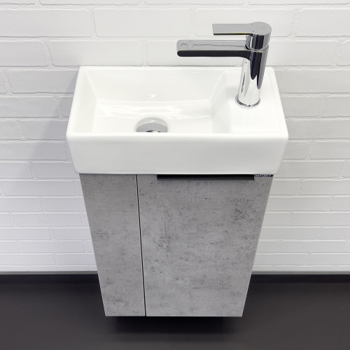 Тумба-умывальник Comforty Асти-40 бетон светлый с раковиной Comforty 9140