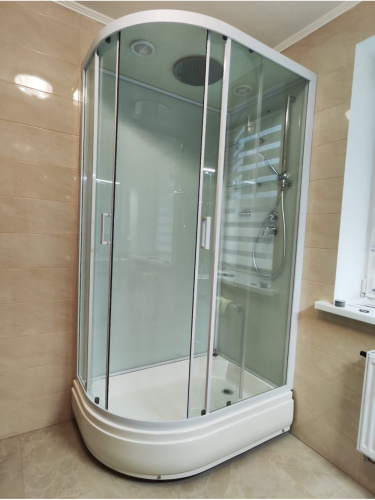 Душевая кабина Frank F412/1R White правосторонняя средний поддон б/к