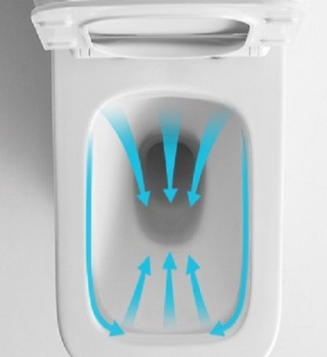 Унитаз компакт CeramaLux 2171 с бачком и сиденьем Микролифт