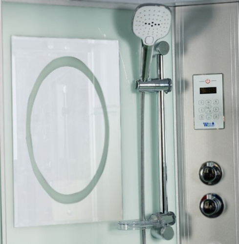 Душевой бокс WeltWasser WW500 Emmer 13555 135x135 10000003290 профиль Хром стекло прозрачное