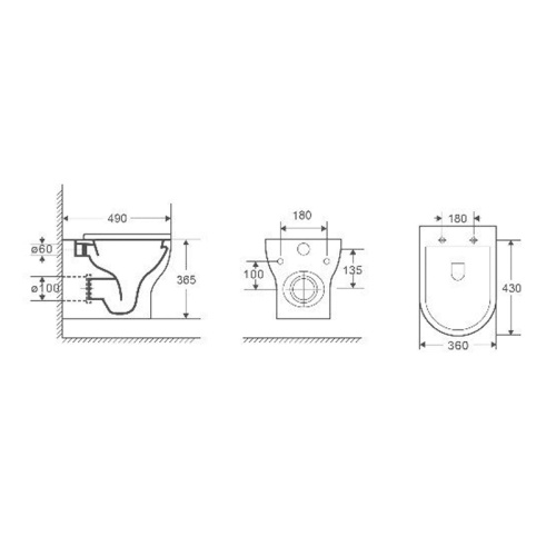 Унитаз WeltWasser Erlenbach 004 GL-WT 10000003807 подвесной Белый глянец с сиденьем Микролифт