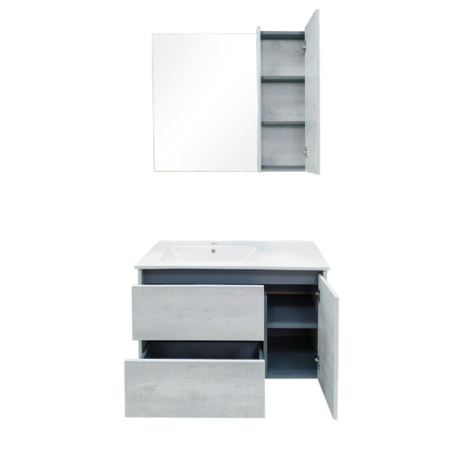 Тумба-умывальник Comforty Бремен-90 дуб белый с раковиной COMFORTY 9090EL