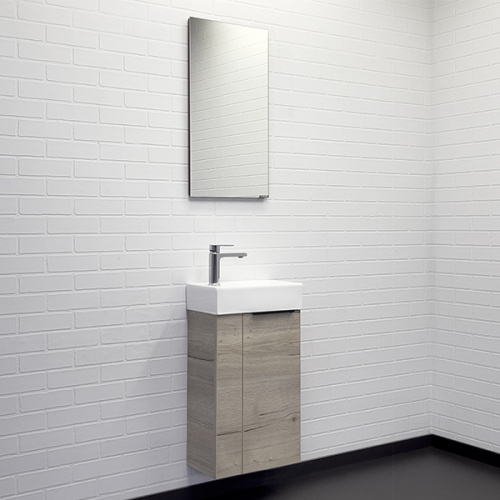 Тумба-умывальник Comforty Асти-40 дуб дымчатый с раковиной COMFORTY 9140