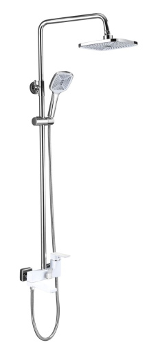 Душевая систем с тропическим душем Ganzer из латуни GZ12063-F белый