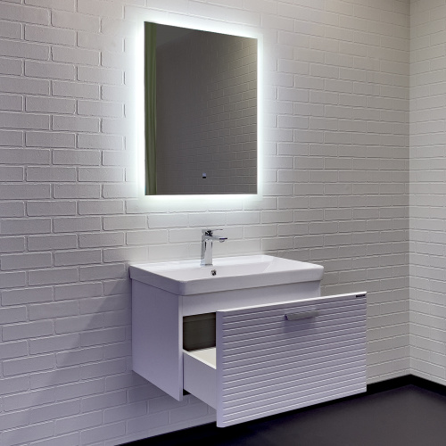 Подвесная тумба-умывальник Comforty Танжер-70П белая матовая с раковиной Comforty 4470