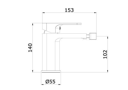 06151 Смеситель на биде (ХРОМ) GANZER  (10/1шт)