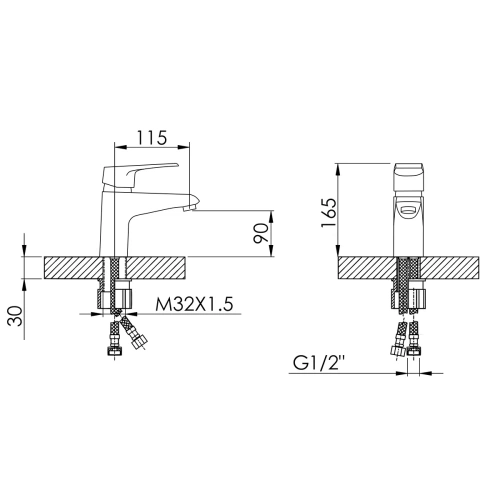 Смеситель для умывальника Hansen H10023