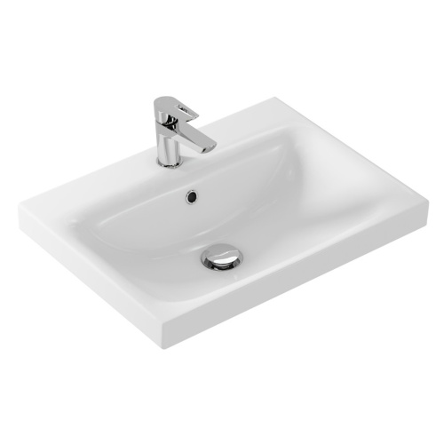 Тумба-умывальник Comforty Касабланка-60 серый шёлк с раковиной Moduo 60